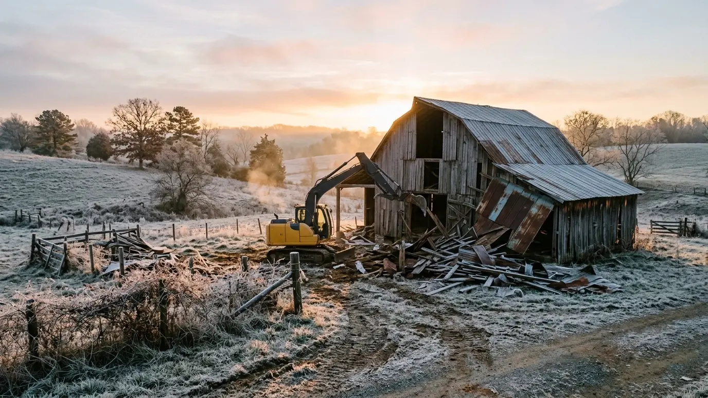 A Tennessee lot with demolition and site clearing in Arrington