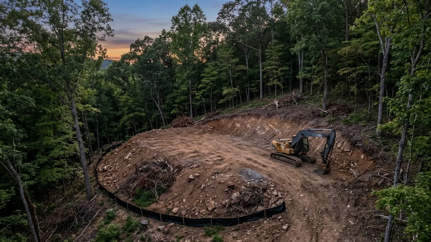 A Tennessee lot with demolition and site clearing in Bellevue