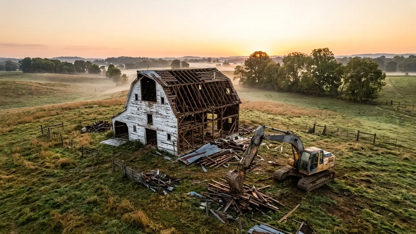 A Tennessee lot with demolition and site clearing in College Grove