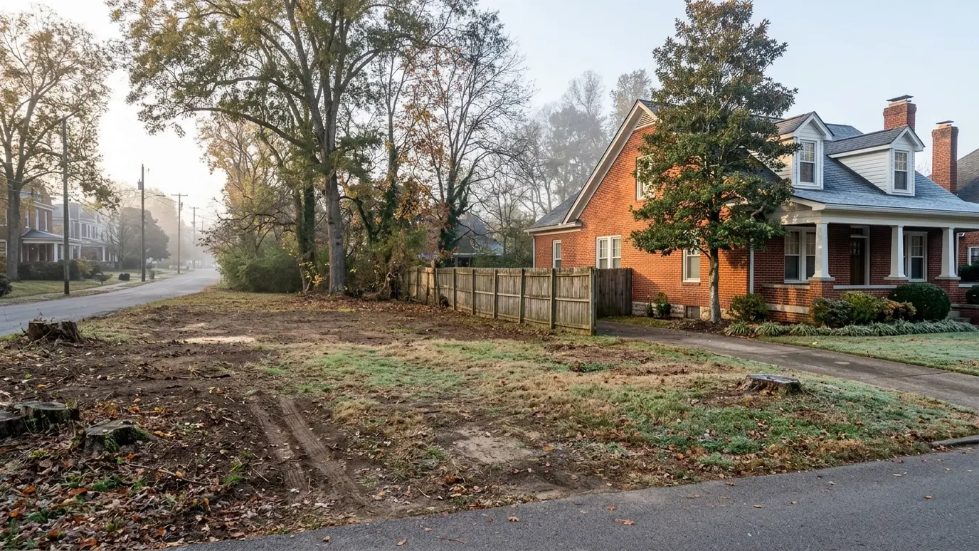 A Tennessee lot with demolition and site clearing in Franklin