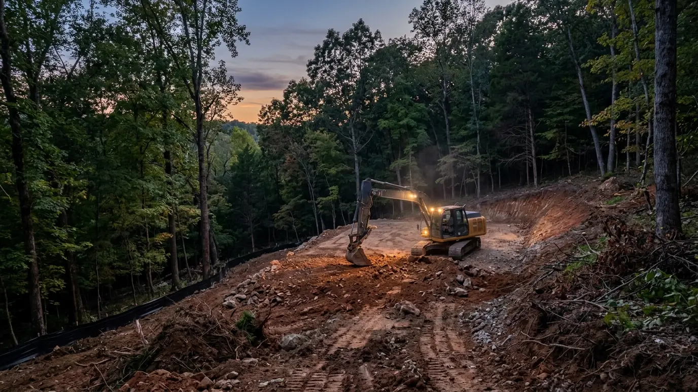 A Tennessee lot with demolition and site clearing in Goodlettsville