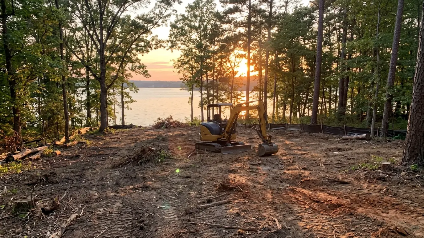 A Tennessee lot with demolition and site clearing in Hendersonville