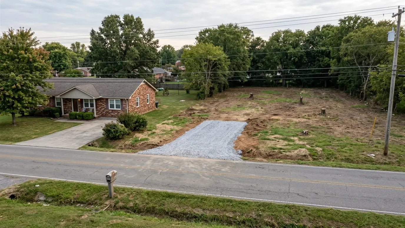 A Tennessee lot with demolition and site clearing in Murfreesboro