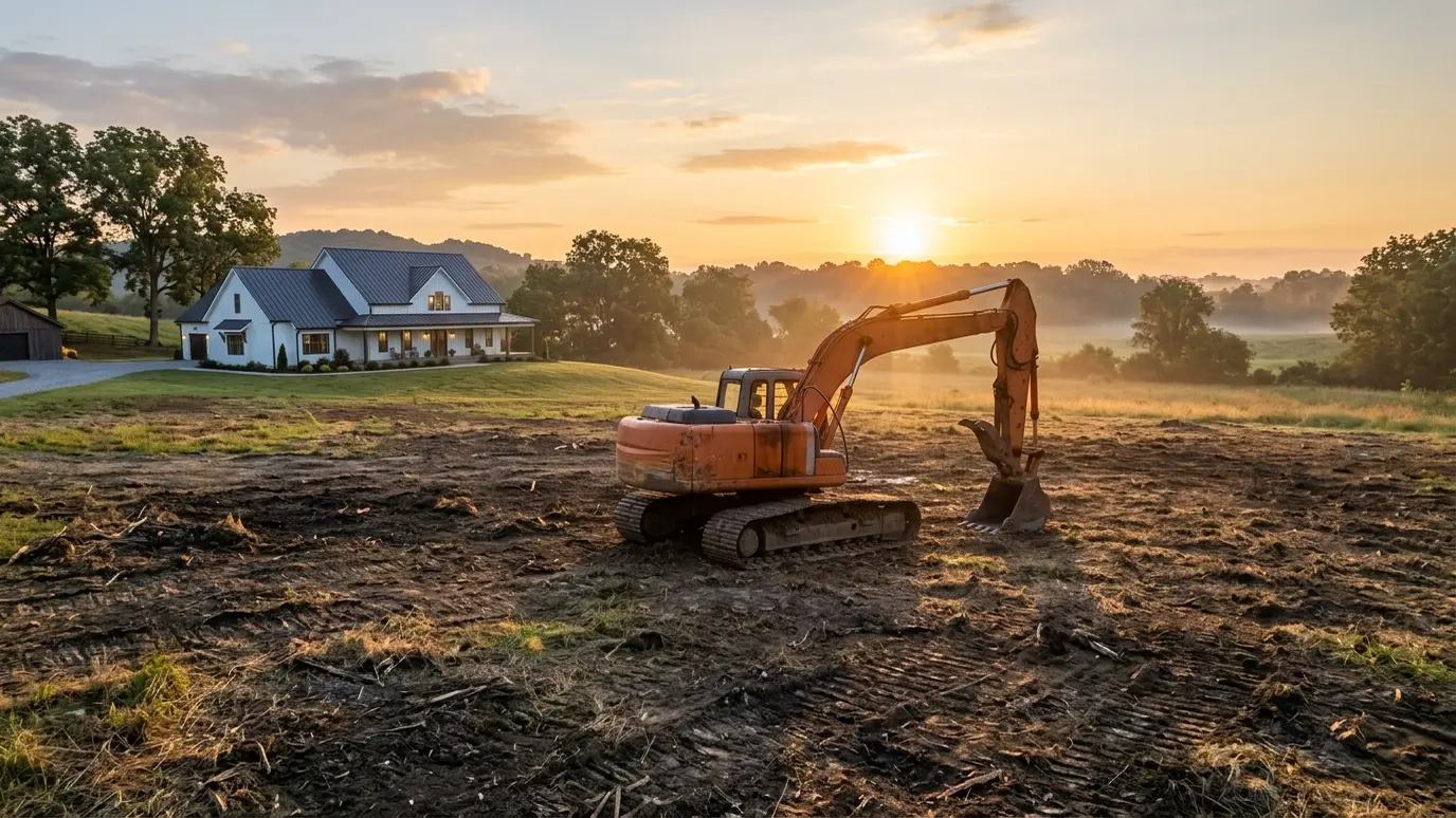 A Tennessee lot with demolition and site clearing in Thompsons Station
